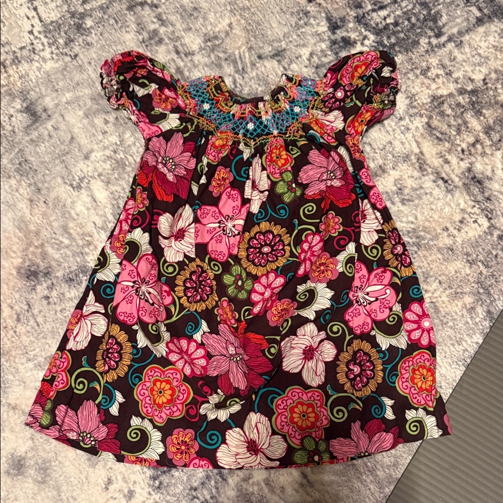 Floral Kids Dress - Multicolor
